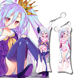 NO GAME NO LIFE Mini Key Chains Dakimakura Keychain Anime Body Mini Pillow Penda
