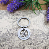 Ohana Flower Steel Keychain Birthday Gift