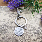 Army Soldier Heart Beads Keychain Stainless Steel Birthday