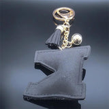 Lucky Initial Name K Keychain Crystal Tassel Keyring Holder Party Gift Jewelry