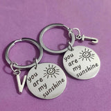 Initials Keyring Stainless Steel Sunshine Carabiner