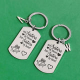 Sisters By Heart Initials Keyring - Stainless Steel