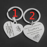 Stainless Steel Heart Shape Keyring for Sister Gift