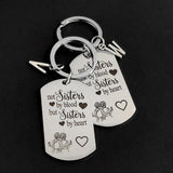 Sisters By Heart Keyring Graduation Gift Stainless Steel Anniversary 26 Initials