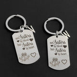 Sisters By Heart Keychain Birthday Gift