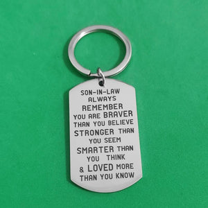 Son-in-law Daughter-in-law Keyring Stainless Steel Carabiner for Keys