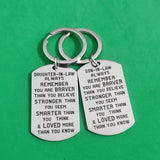 Son-in-law Daughter-in-law Keyring Stainless Steel Carabiner for Keys