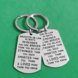 Son-in-law Daughter-in-law Keyring Stainless Steel Carabiner for Keys
