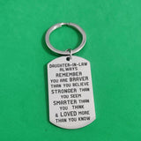 Son-in-law Daughter-in-law Keyring Stainless Steel Carabiner for Keys