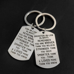 Creative Stainless Steel Carabiner Keyring for Son-in-law Daughter-in-law