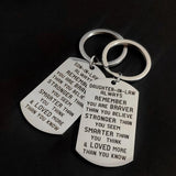 Creative Stainless Steel Carabiner Keyring for Son-in-law Daughter-in-law