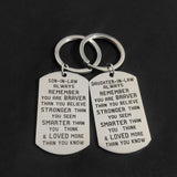 Creative Stainless Steel Carabiner Keyring for Son-in-law Daughter-in-law