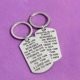 Thanksgiving Carabiner for Keys, Birthday Keyring for Son-in-law Daughter-in-law