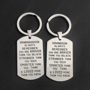 Granddaughter Grandson Thanksgiving Gift Keyring