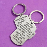 Son-in-law Daughter-in-law Keyring Military Tags Thanksgiving Birthday