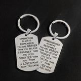Thanksgiving Keys Holder Birthday Gift Keyring to Granddaughter Grandson