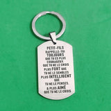 Wedding Keys Holder Military Tags Keyring Stainless Steel Birthday