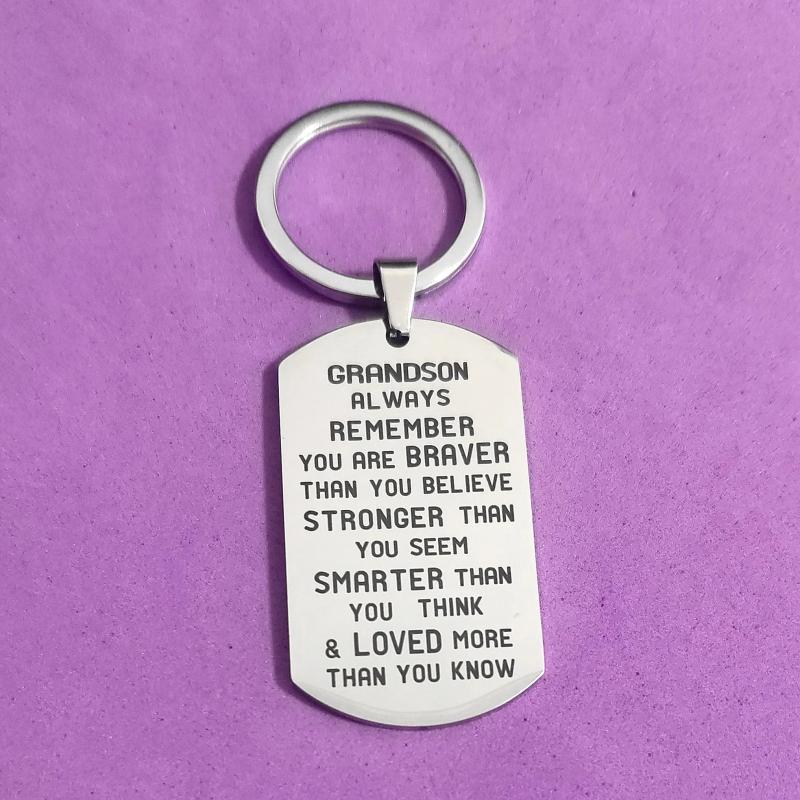 Stainless Steel Carabiner Keyring for Granddaughter Grandson