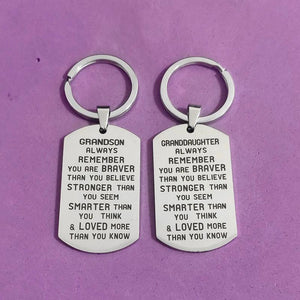 Stainless Steel Carabiner Keyring for Granddaughter Grandson