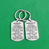 Carabiner Keyring for Granddaughter Grandson Stainless Steel Thanksgiving Gift
