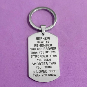 Lettering Military Tags Nephew Niece Keyring Birthday DIY Ornaments