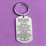 Keyring Carabiner for Keys Stainless Steel Couple Gift Military Tags TO MY LOVE