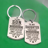 Stainless Steel Keyring Carabiner Gift for Kids - TO MY SON DAUGHTER Birthday