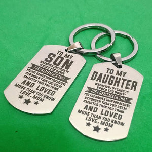 Stainless Steel Keyring Carabiner Gift for Kids - TO MY SON DAUGHTER Birthday