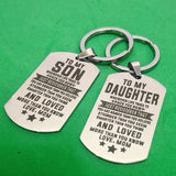 Stainless Steel Keyring Carabiner Gift for Kids - TO MY SON DAUGHTER Birthday