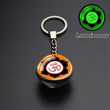 Esspoc 35mm Glass Ball Keychain Glowing Om Flower