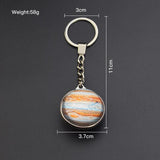 Esspoc 35mm Glass Ball Keychain Glowing Om Flower