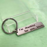 Car Keys Keychain Thankful for You Couple Gift Mirror Pendant