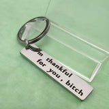 Car Keys Keychain Thankful for You Couple Gift Mirror Pendant