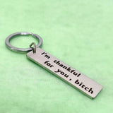 Car Keys Keychain Thankful for You Couple Gift Mirror Pendant