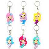 Mermaid PVC Keychain Fish Key Rings Gift Bags Pendant Accessories