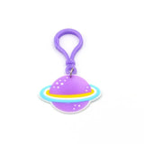 Space Astronaut Keychain Alien Spaceship Cartoon PVC Key Rings Gift