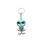 Space Astronaut Keychain Alien Spaceship Cartoon PVC Key Rings Gift