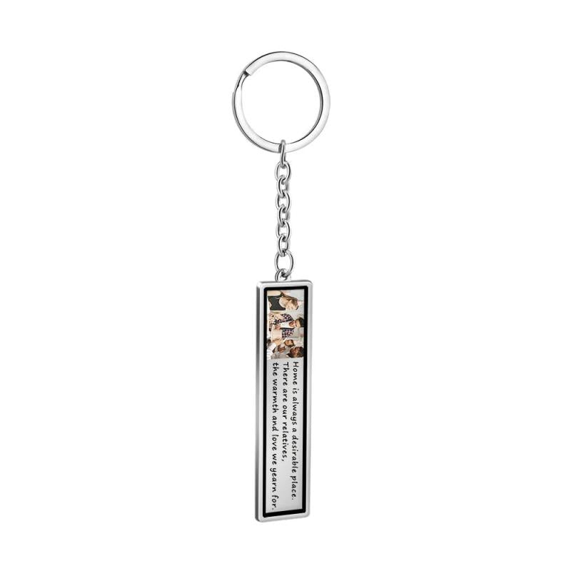 Customize Colour Photo Text Date Anniversary Keychain