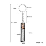 Customize Colour Photo Text Date Anniversary Keychain