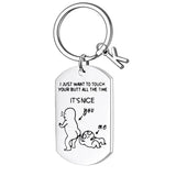 Funny Stainless Steel Keychain Couple Military Jewelry Keychain Pendant Gift