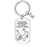 Funny Stainless Steel Keychain Couple Military Jewelry Keychain Pendant Gift