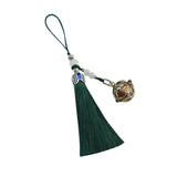 Four Leaf Locket Pendant Tassel Memorial Keychain Bag Pendant Decor