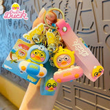 Duck Keychain Cartoon Animal Key Holder Women Couple Bag Car Pendant Key Ring