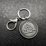 Viking Valknut Pendant Keychain - Double-Sided Engraving