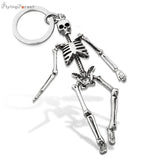 Skull Keychains For Couples Foldable Skeleton Key Chains Key Rings Bag Charm