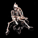 Skull Keychains For Couples Foldable Skeleton Key Chains Key Rings Bag Charm