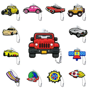 Rocket Keyring Vehicle Series PVC Keychain for Car Key Accessories