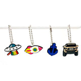 Rocket Keyring Vehicle Series PVC Keychain for Car Key Accessories