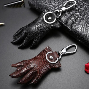 Crocodile Leather Claw Key Chain Car Animal Claw Keyring