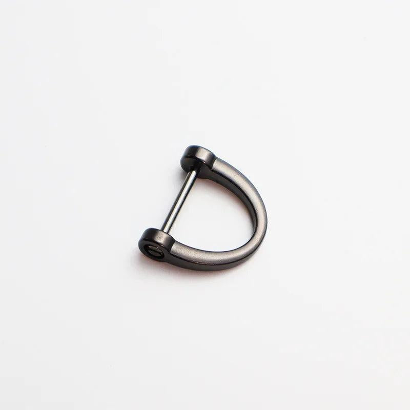 10pcs Horseshoe Clasp Metal Key Ring Zinc Alloy D-Type Buckle